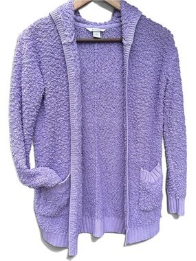 Ripzone Popcorn Cardigan with Hood | Women’s Size Medium | Soft Lilac | Pockets